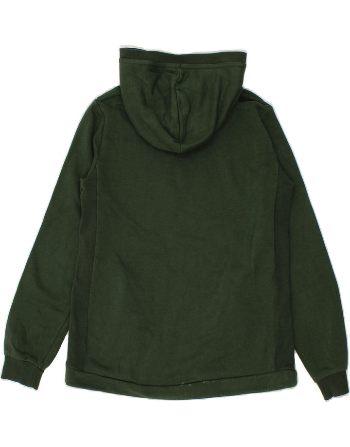 FREDDY Mens Graphic Hoodie Jumper Small Green Colourblock Cotton Vintage Freddy and Second-Hand Freddy from Messina Hembry 