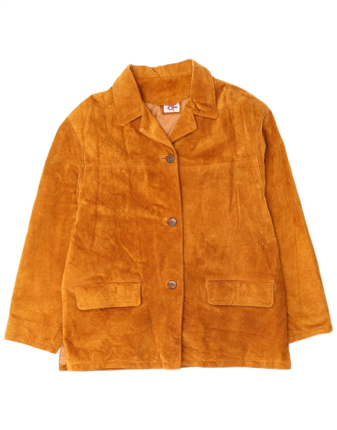 Jaqueta de camurça feminina vintage Reino Unido 16 grande couro marrom retrô