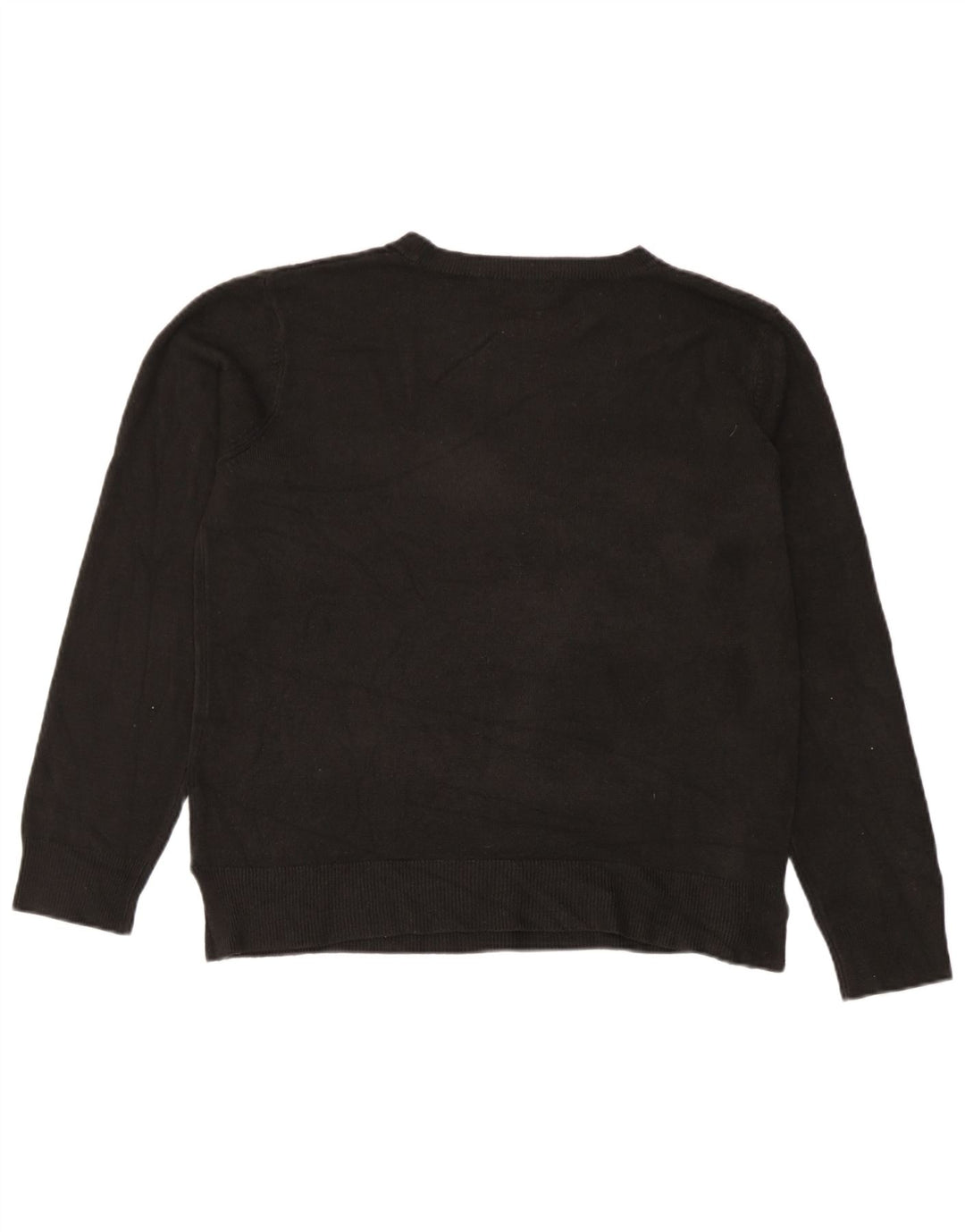 Suéter feminino Marks & Spencer com gola redonda Reino Unido 14 acrílico preto médio