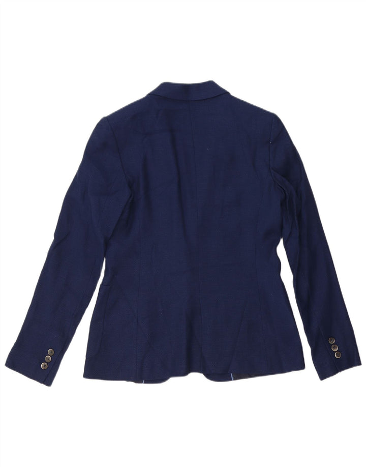 Jaqueta blazer feminina Massimo Dutti com 1 botão EU 38 médio azul marinho viscose