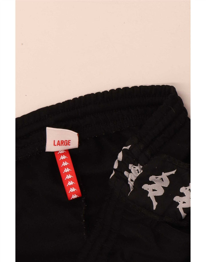 Calça masculina Kappa com estampa gráfica grande preta
