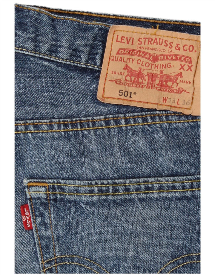Calça Jeans Levis 501 Straight Masculina W33 L27 Azul