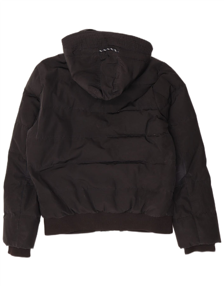 Jaqueta acolchoada com capuz masculina Tommy Hilfiger Reino Unido 40 grande poliéster preto