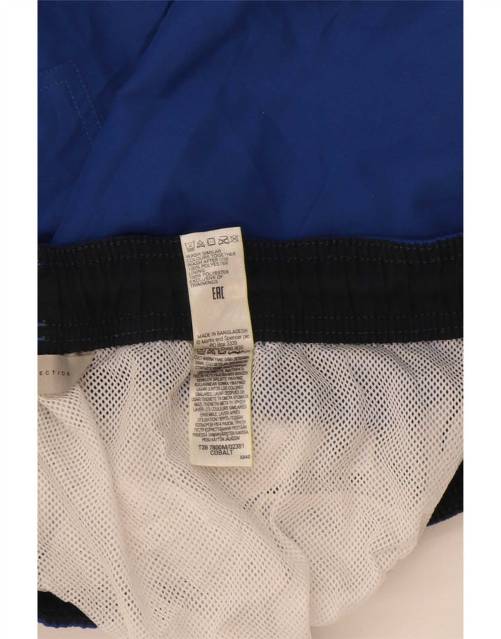 Shorts de natação masculino Marks & Spencer poliéster azul médio