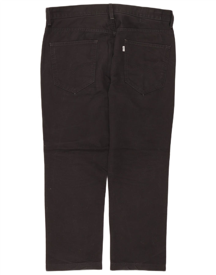Calça jeans reta masculina Levi's W33 L25 algodão preto
