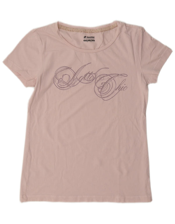 Camiseta feminina gráfica Lotto UK 18 XL rosa