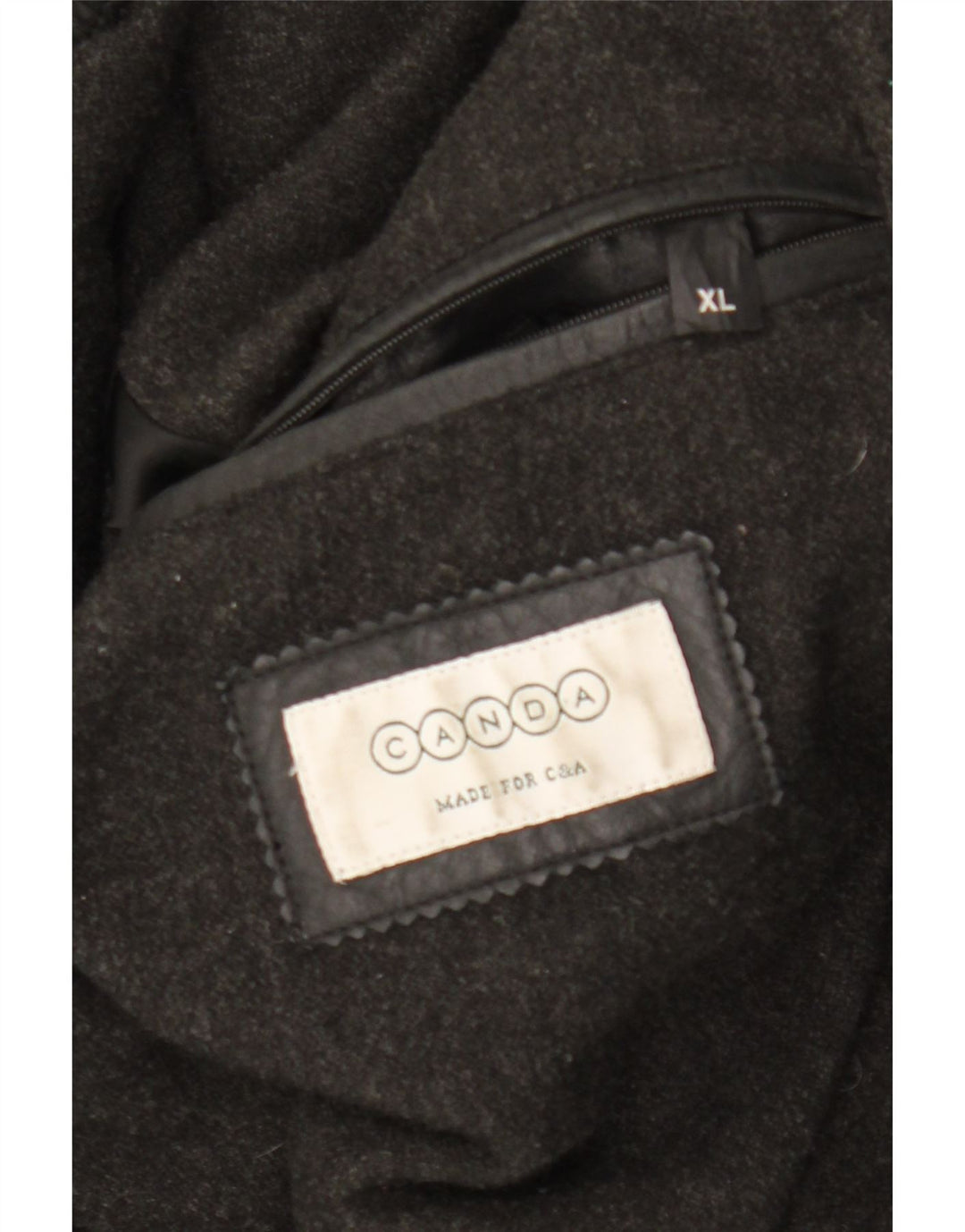 Jaqueta de couro masculina Canda Reino Unido 42 XL couro preto