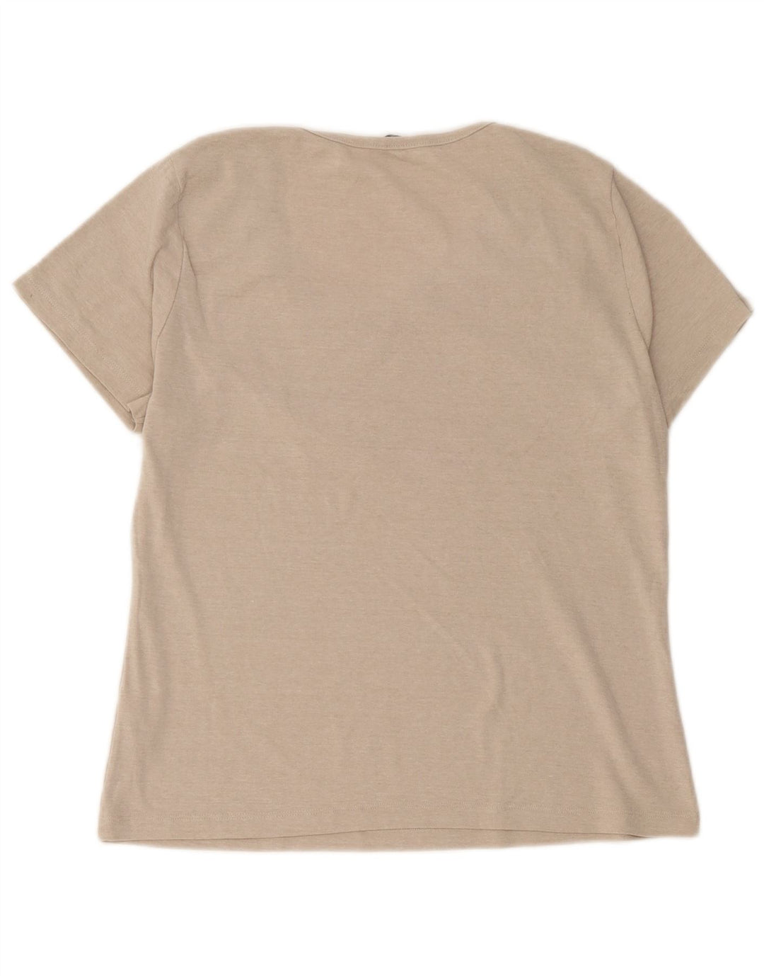 Blusa feminina M&Co com babados na frente UK 20 2XL algodão bege