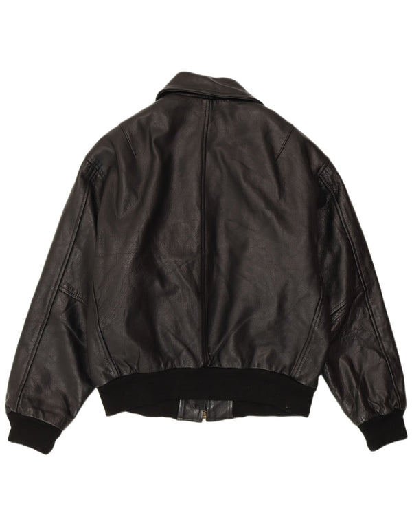 Jaqueta de couro masculina VINTAGE UK 40 grande couro preto