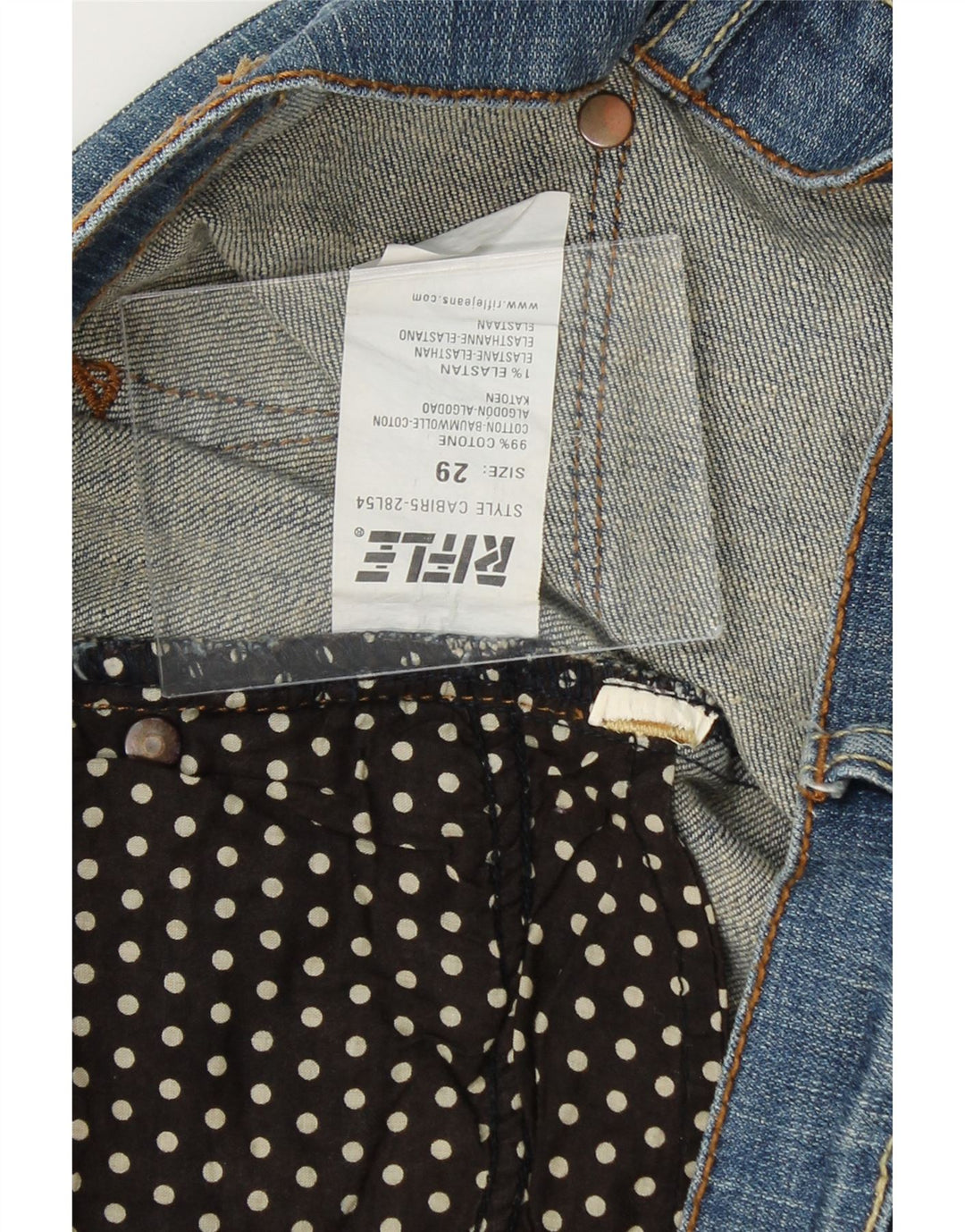 RIFLE Womens Straight Jeans W29 L29 Blue Cotton Vintage Rifle and Second-Hand Rifle from Messina Hembry 