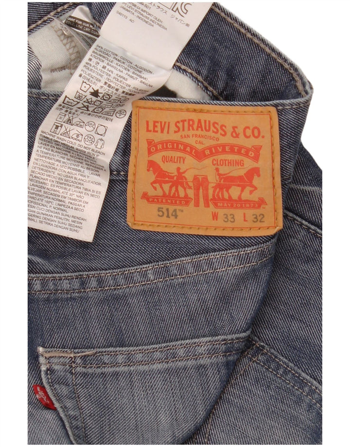 Levi's Masculino 514 Bootcut Jeans W33 L32 Azul Algodão