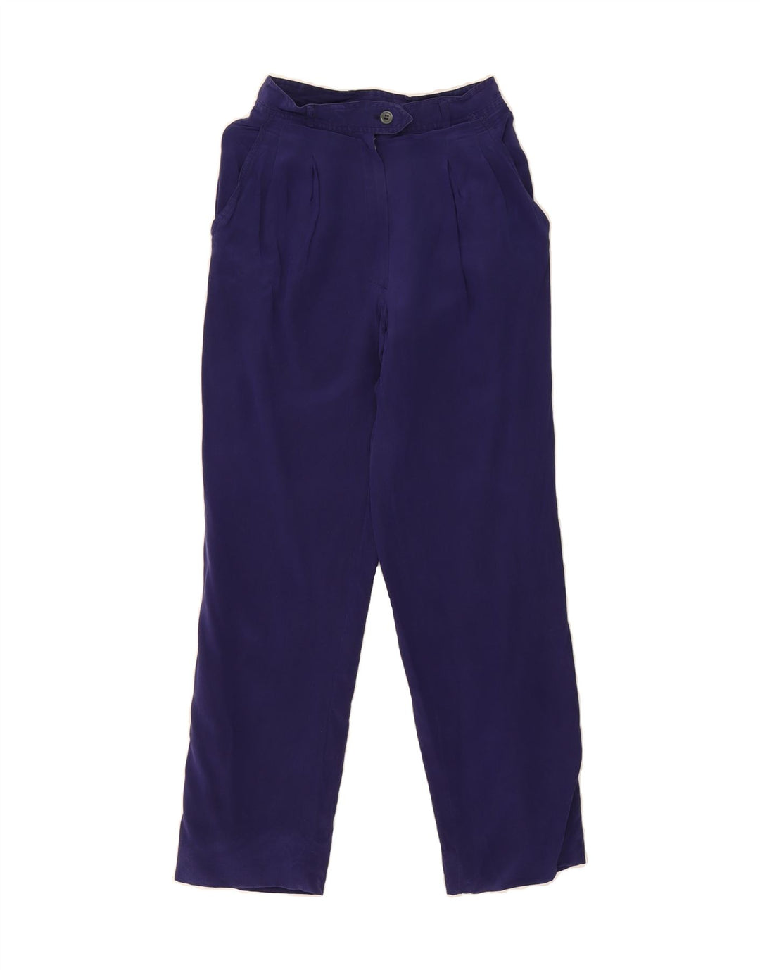 PANCALDI & B Womens Straight Chino Trousers US 0 XS W24 L28 Purple Silk Vintage Pancaldi & B and Second-Hand Pancaldi & B from Messina Hembry 