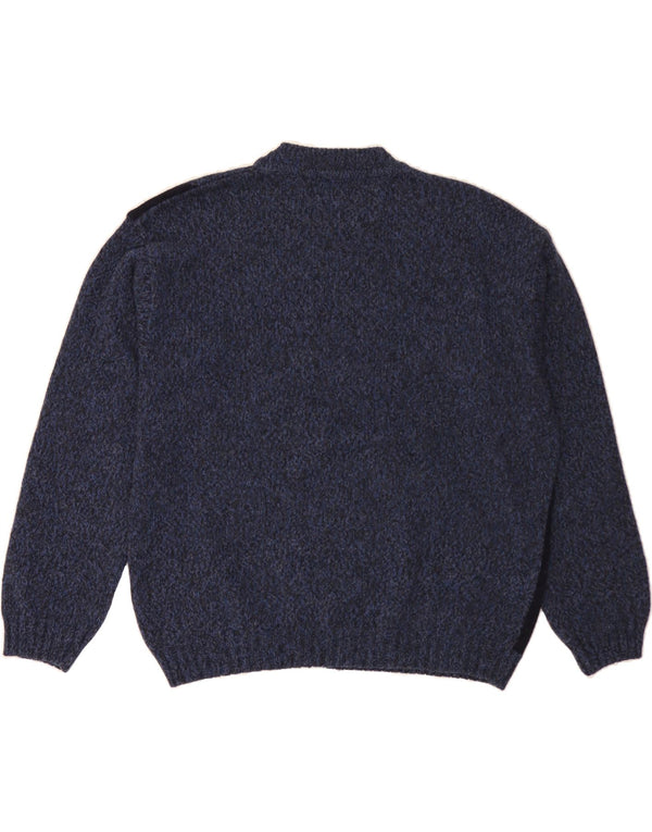 DANIEL HECHTER Suéter masculino com gola redonda IT 50 azul marinho médio