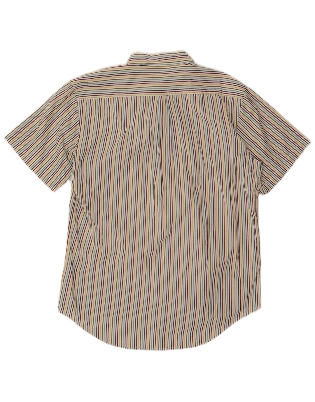 Camisa masculina de manga curta Dack's grande algodão listrado multicolorido