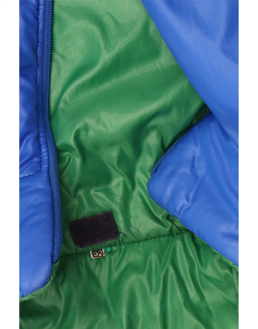 Jaqueta acolchoada masculina vintage IT 52 XL azul Colourblock poliamida