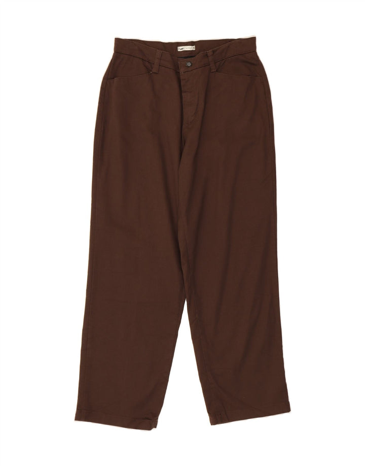 LEE Womens Straight Casual Trousers US 8 Medium W29 L27 Brown Cotton Vintage Lee and Second-Hand Lee from Messina Hembry 