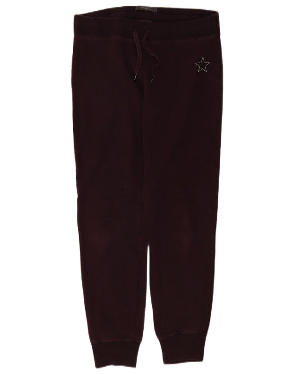 Calça de treino feminina Converse Joggers UK 12 médio algodão borgonha