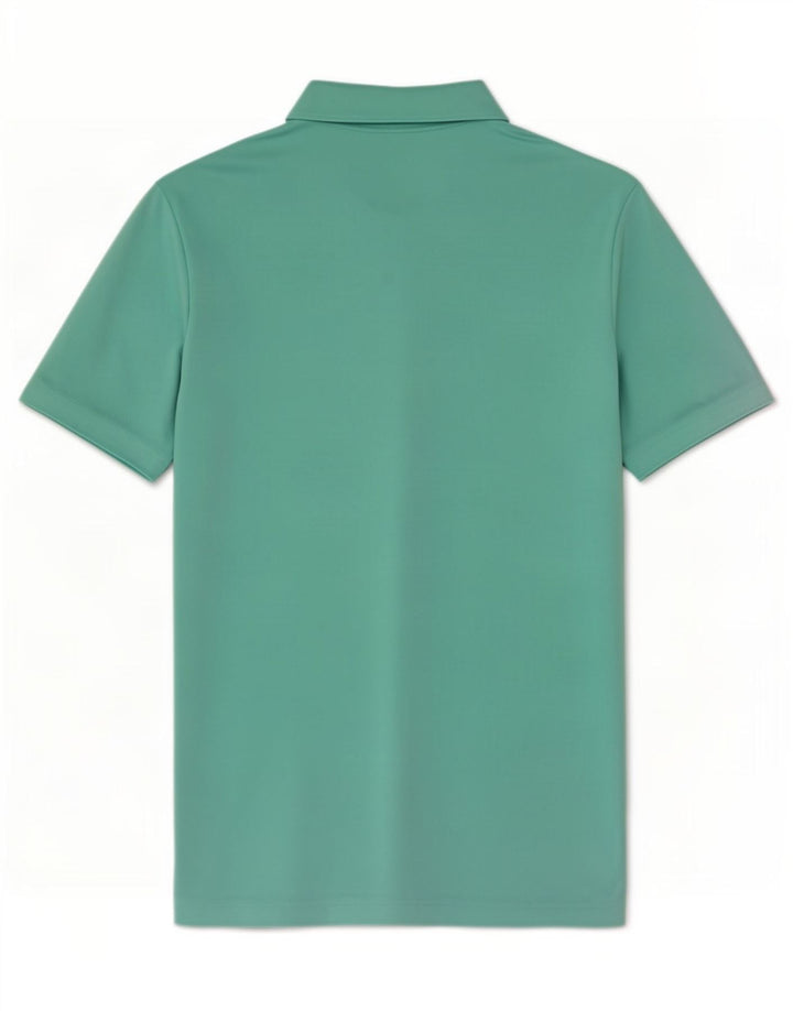 Camisa polo masculina Adidas grande poliéster listrado turquesa