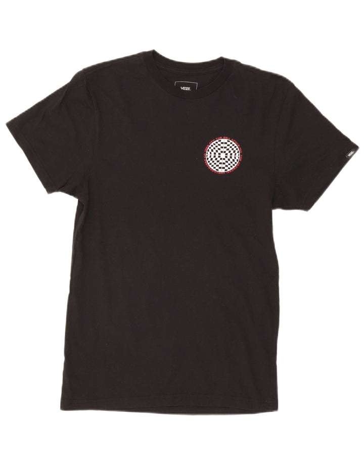 Vans Camiseta masculina gráfica top pequeno algodão preto