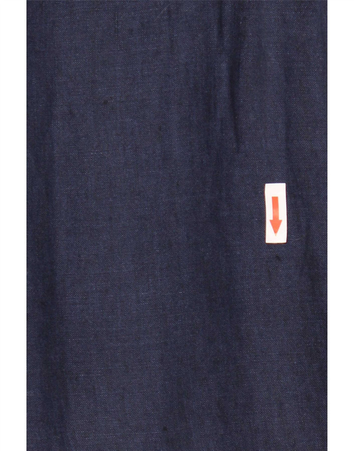 Camisa feminina Lands End UK 14 grande azul marinho