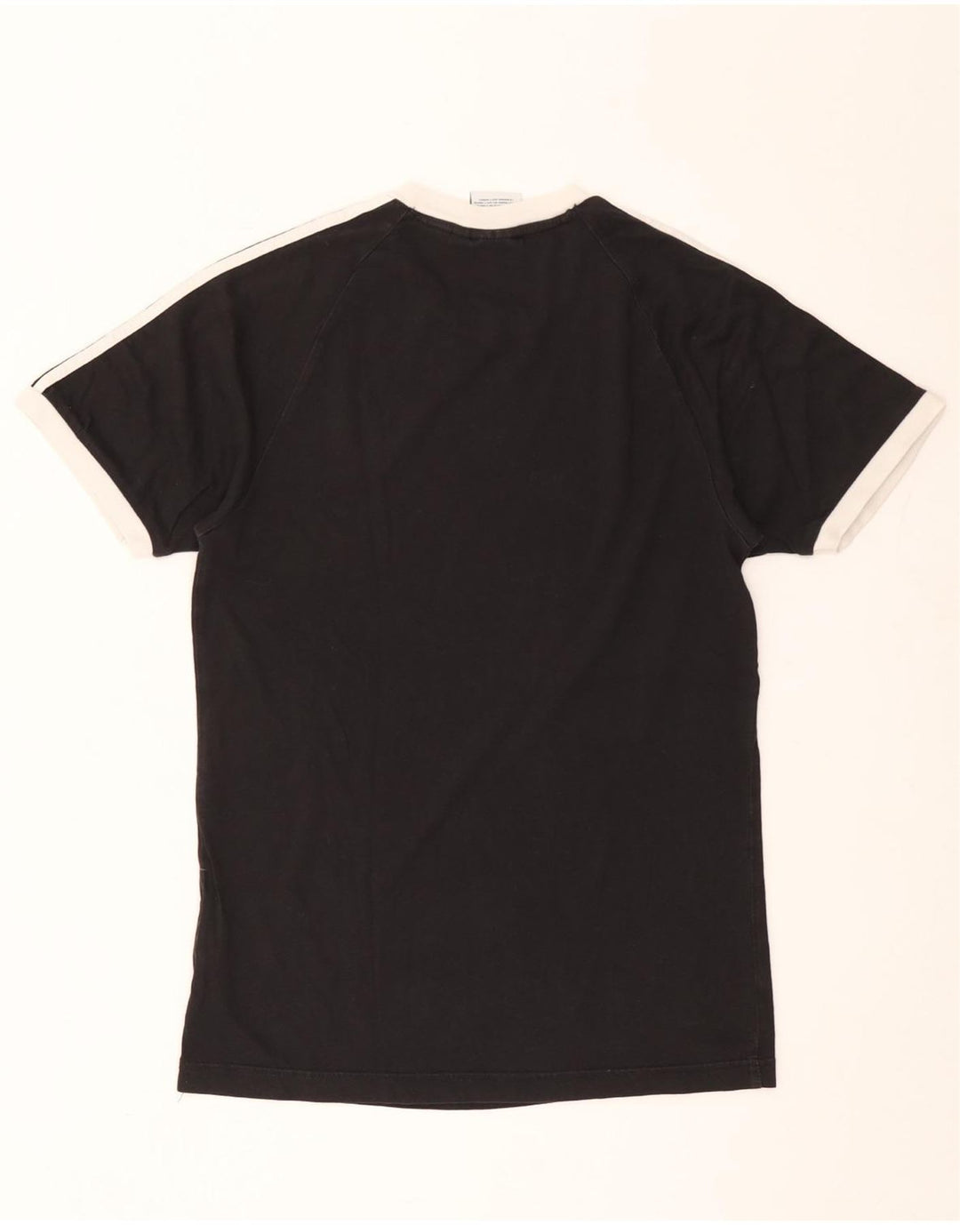 Adidas Mens Camiseta Top Pequeno Algodão Preto