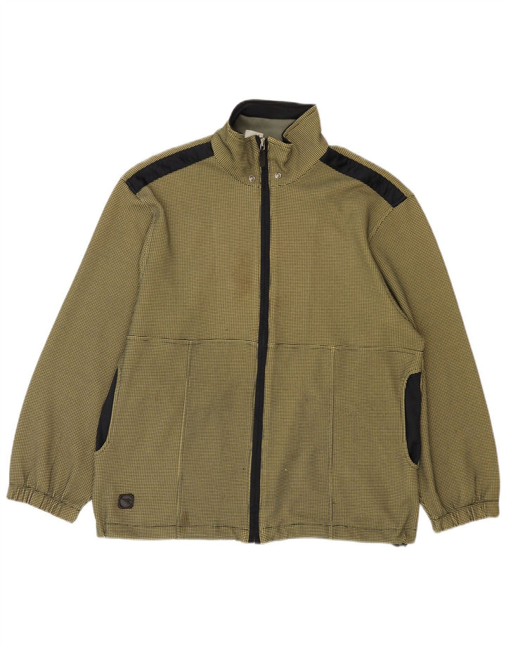 Diadora Mens Tracksuit Top Jacket Medium Khaki Colourblock