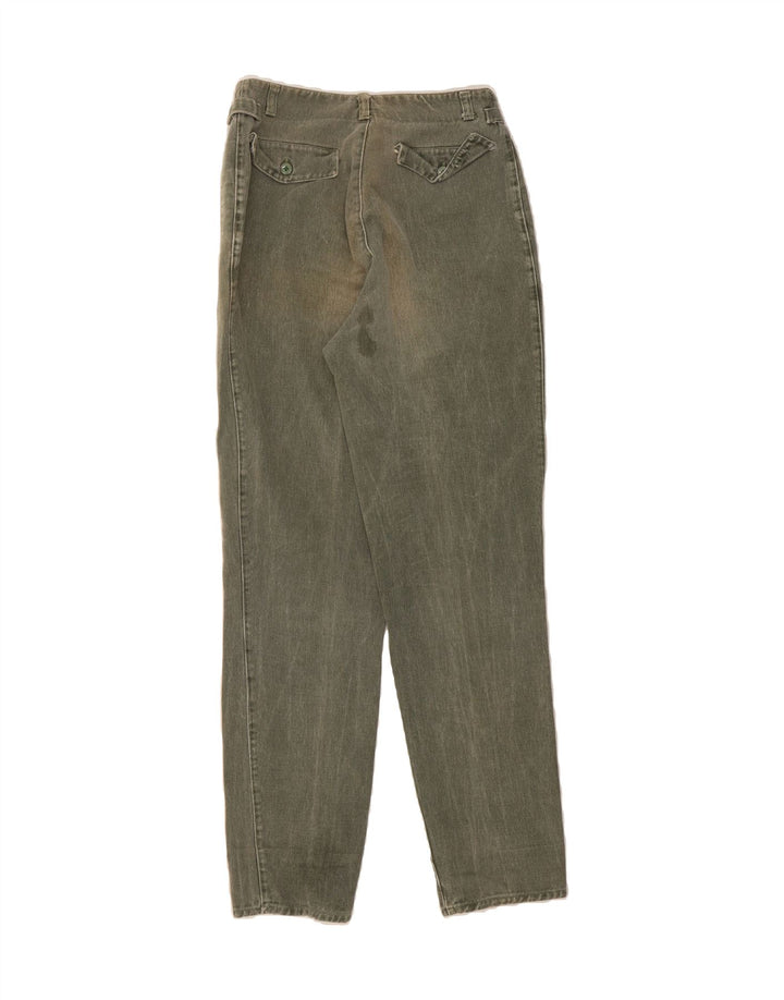 VINTAGE Womens Tapered Jeans W30 L32 Green Cotton Vintage Vintage and Second-Hand Vintage from Messina Hembry 