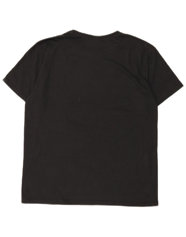 Adidas Mens Graphic T-Shirt Top Médio Poliéster Preto