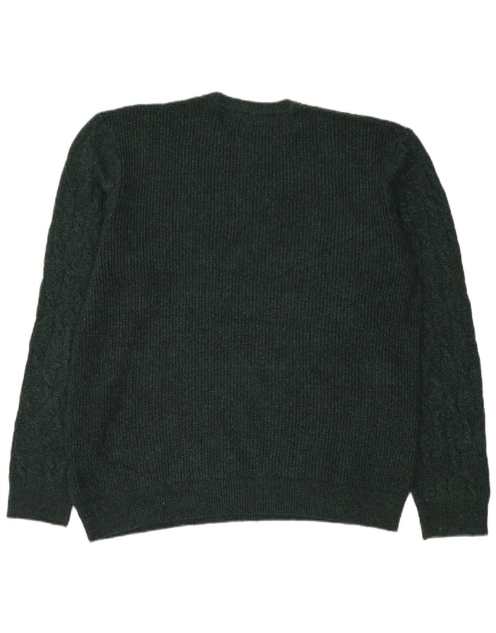 MARKS & SPENCER Suéter masculino com gola redonda XL poliamida verde