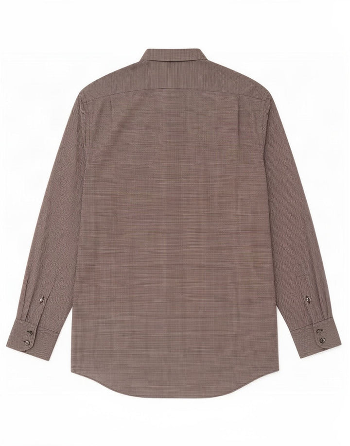 Camisa masculina Lacoste tamanho 40 algodão geométrico preto médio
