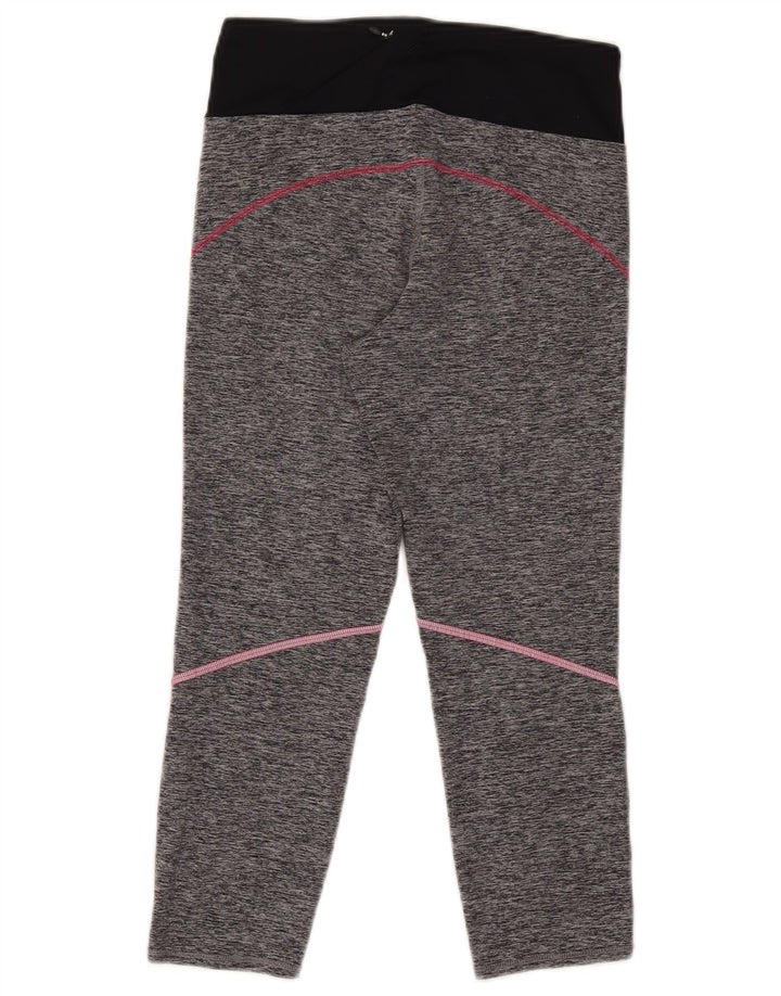 Leggings capri femininos MARKS & SPENCER Reino Unido 10 bloco colorido cinza pequeno