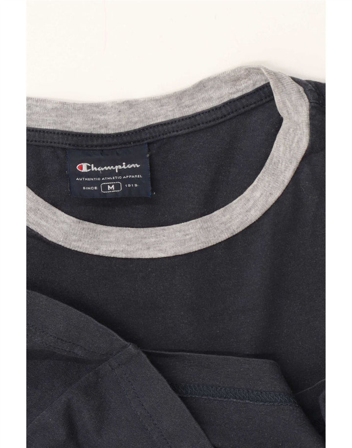 Camiseta gráfica masculina Champion Top Médio Azul Marinho