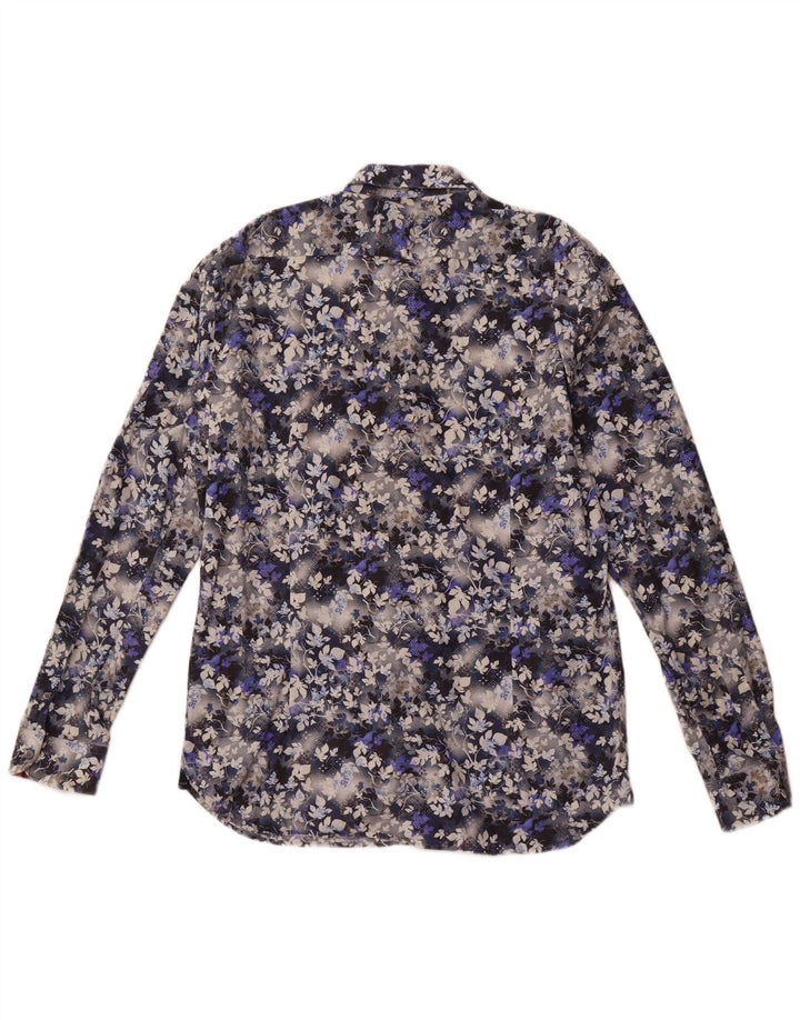 Camisa masculina TED BAKER tamanho 5 XL algodão floral multicolorido