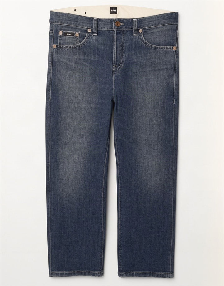 Hugo Boss Mens Jeans Soltos W36 L27 Azul