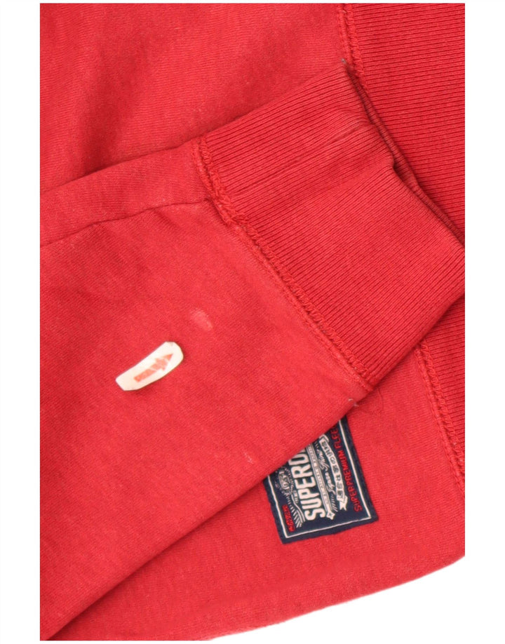 Superdry moletom gráfico masculino jumper grande algodão vermelho