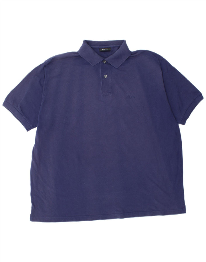 Camisa polo masculina HUGO BOSS 3XL algodão azul marinho