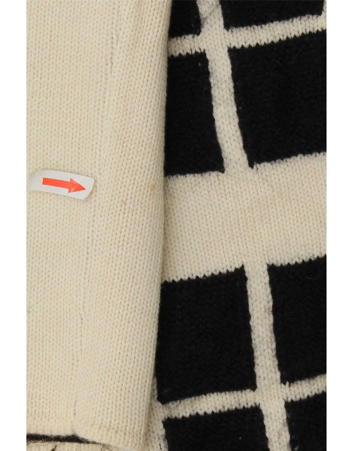 Seventy suéter feminino cropped aberto IT 42 médio esbranquiçado geométrico