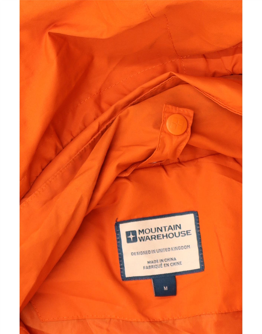 Jaqueta de chuva com capuz masculino Mountain Warehouse poliéster laranja médio Reino Unido 38