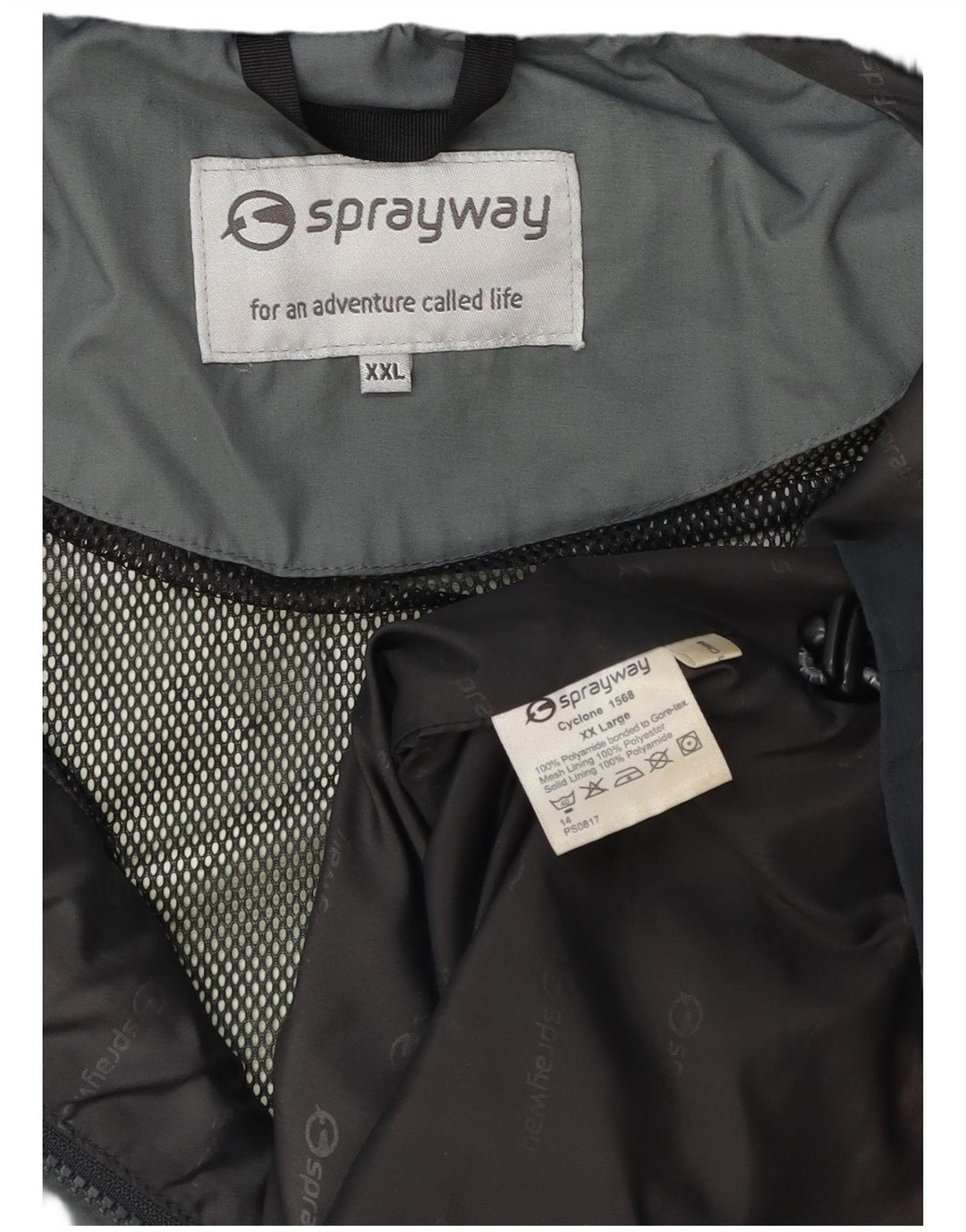 Jaqueta de chuva masculina Sprayway com capuz UK 44 2XL azul Colourblock poliamida
