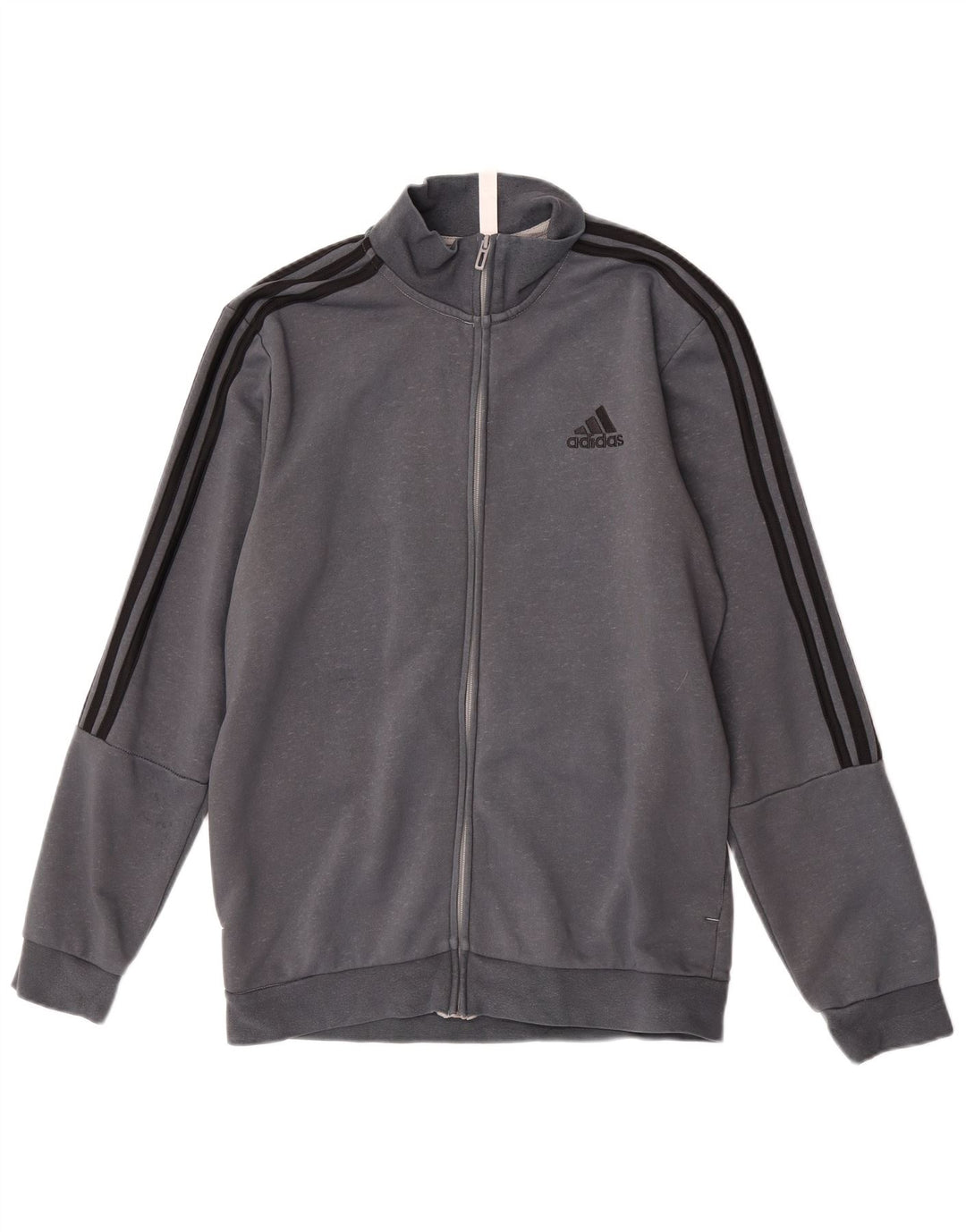 Adidas Mens Tracksuit Top Jacket UK 40/42 Médio Cinza Algodão