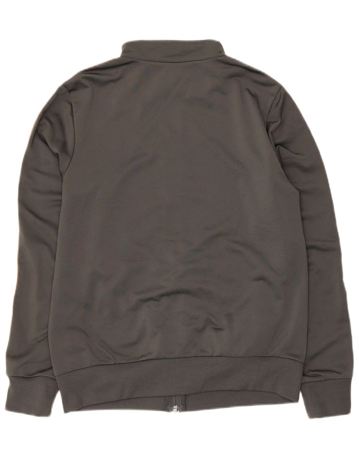 Adidas Womens Tracksuit Top Jacket UK 12/14 Médio Cinza Poliéster