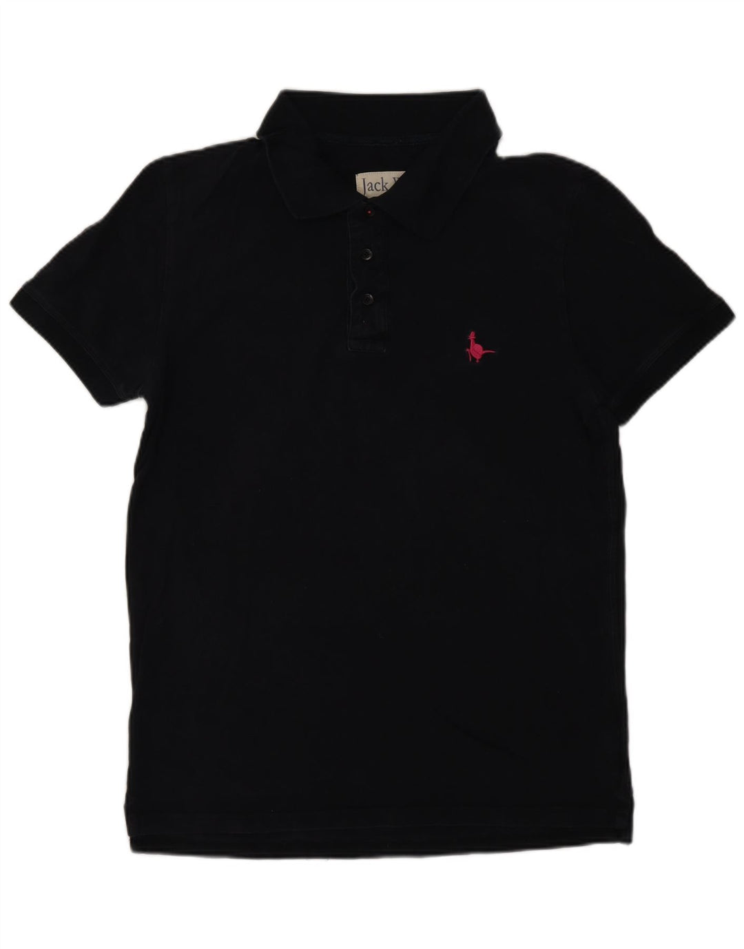 Camisa polo masculina Jack Wills grande algodão azul marinho