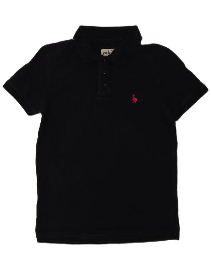 Camisa polo masculina Jack Wills grande algodão azul marinho