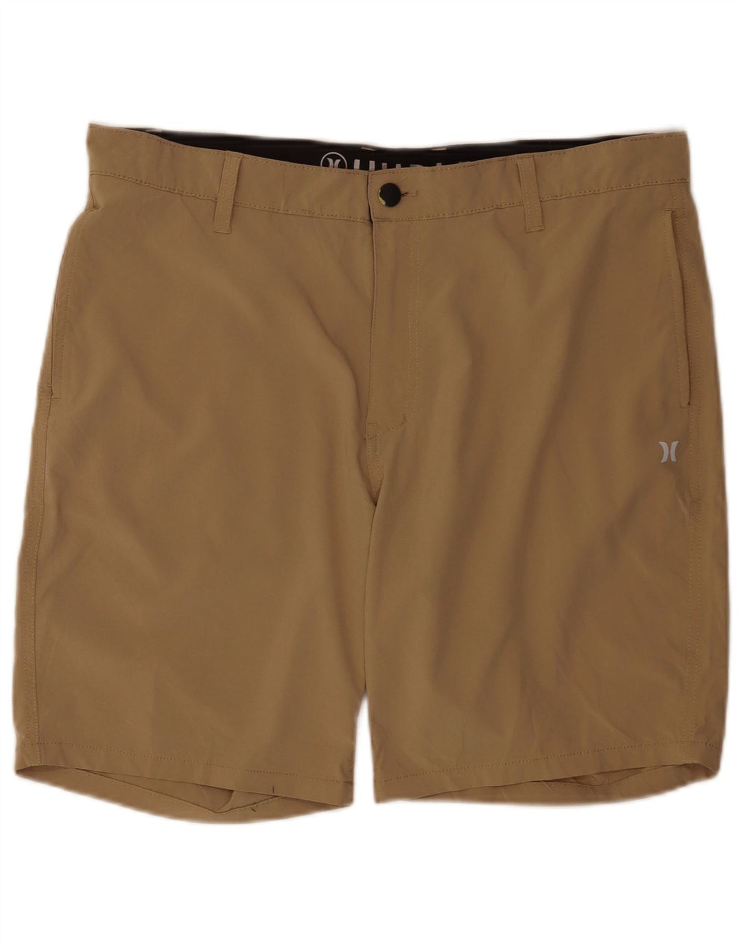Hurley Mens Chino Shorts W36 Grande Poliéster Marrom
