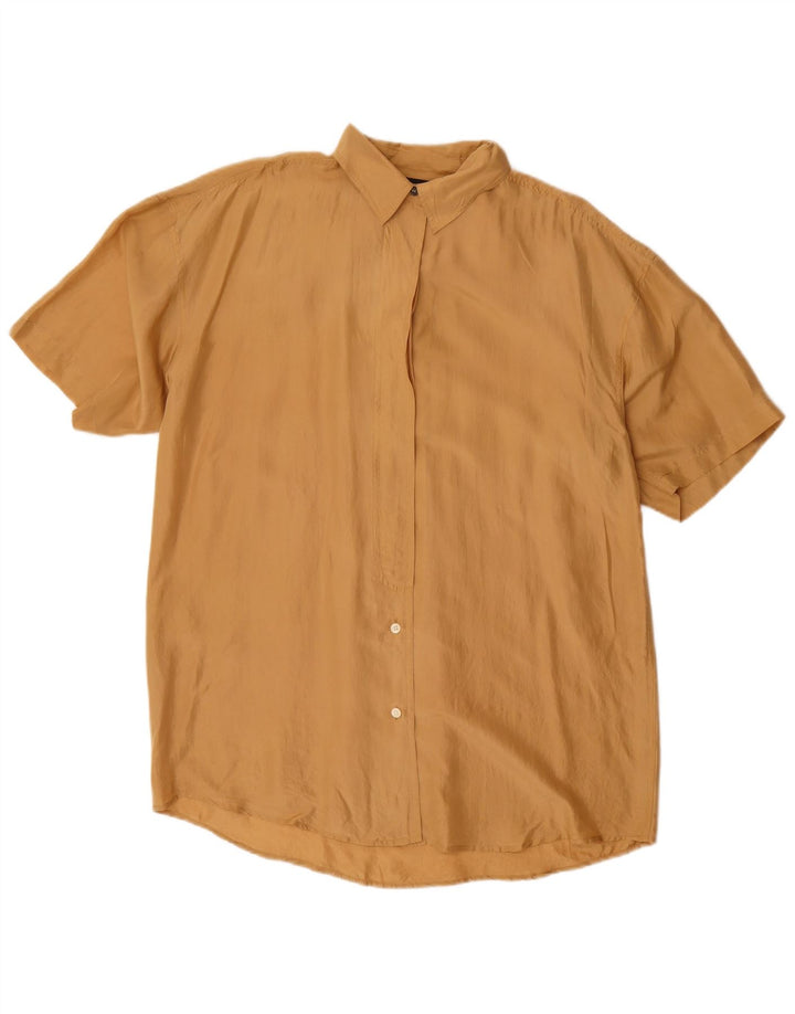 Blusa feminina de manga curta New York Studio Reino Unido 14 marrom médio