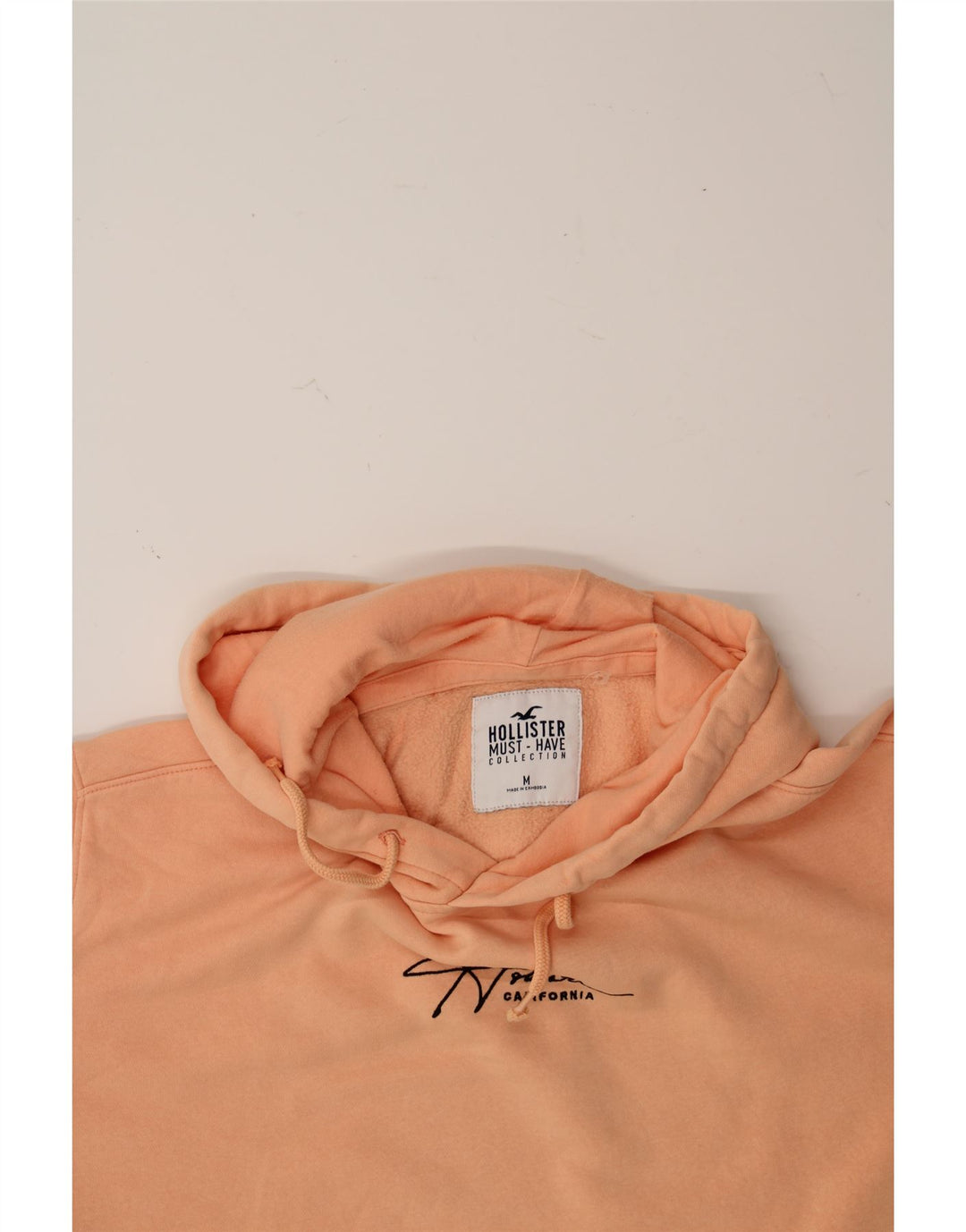 HOLLISTER Mens Hoodie Jumper Medium Orange Cotton Vintage Hollister and Second-Hand Hollister from Messina Hembry 