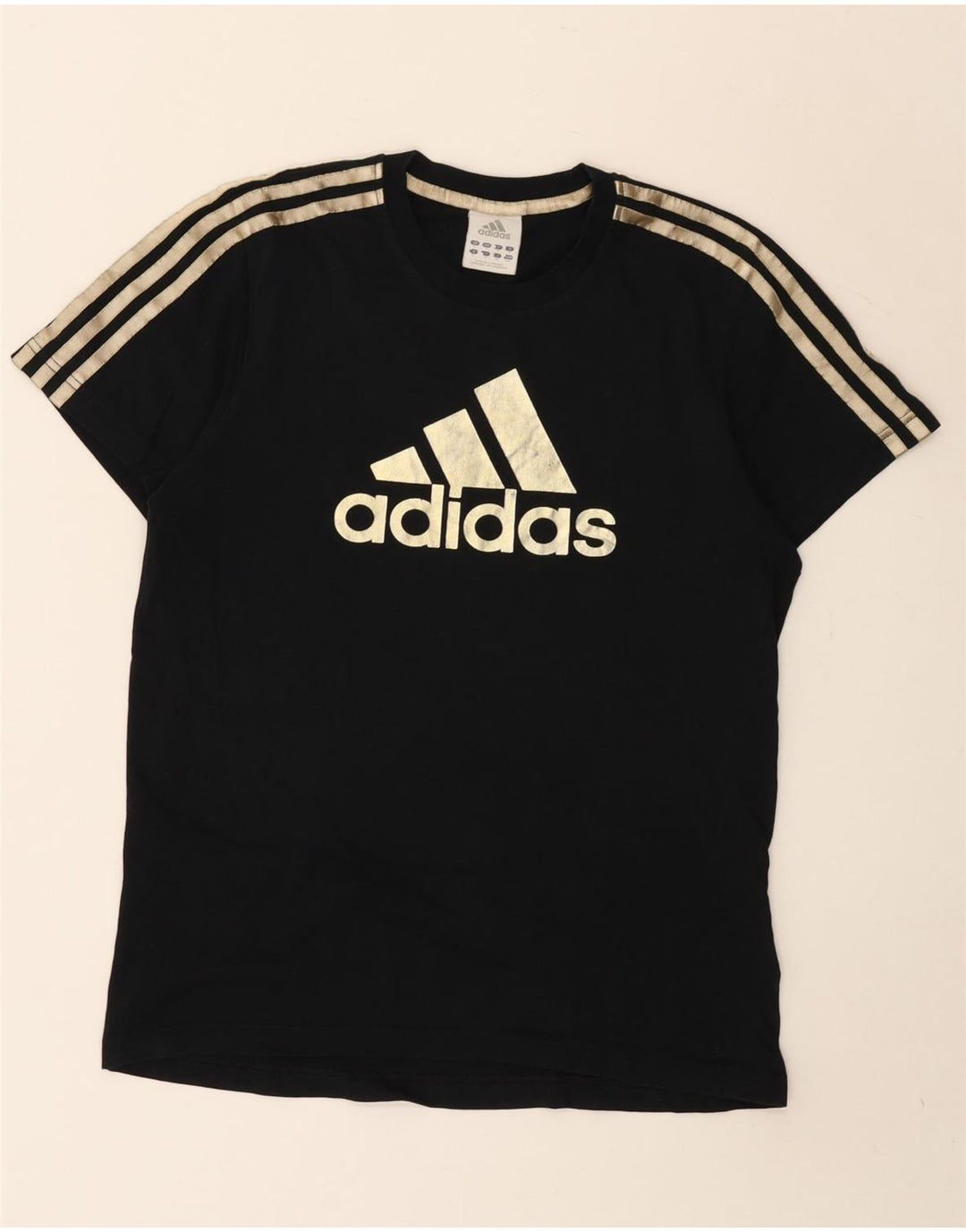 Adidas Mens Graphic T-Shirt Top Pequeno Algodão Preto