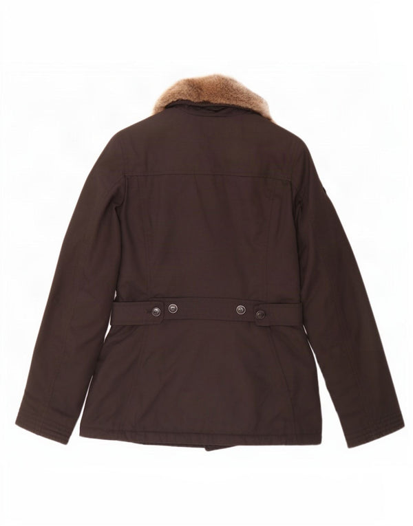 Jaqueta Parka Feminina Woolrich Reino Unido 10 Pequena Nylon Preta