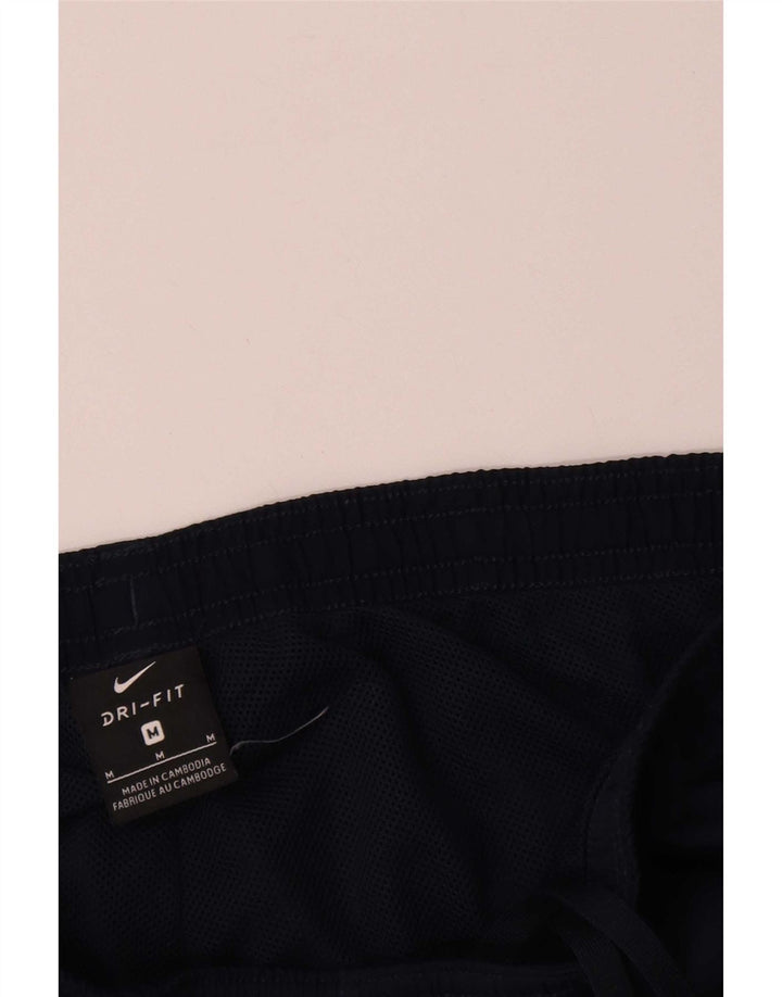 Calça de treino masculina Nike Dri Fit médio azul marinho colorblock poliéster