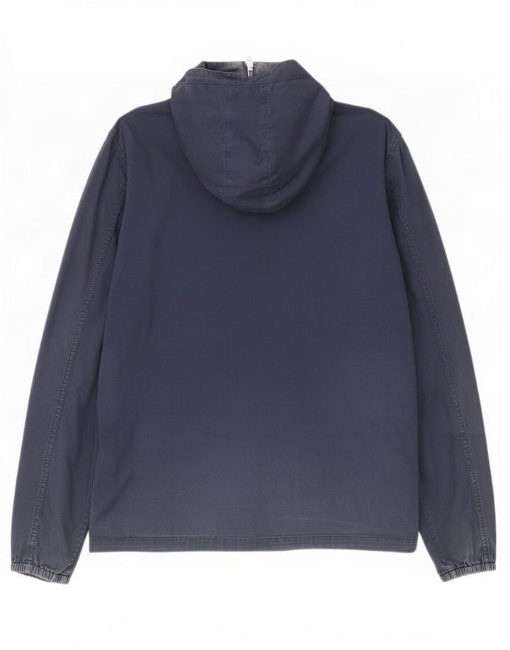 Jaqueta bomber com capuz masculina Pretty Green Reino Unido 38 algodão azul marinho médio